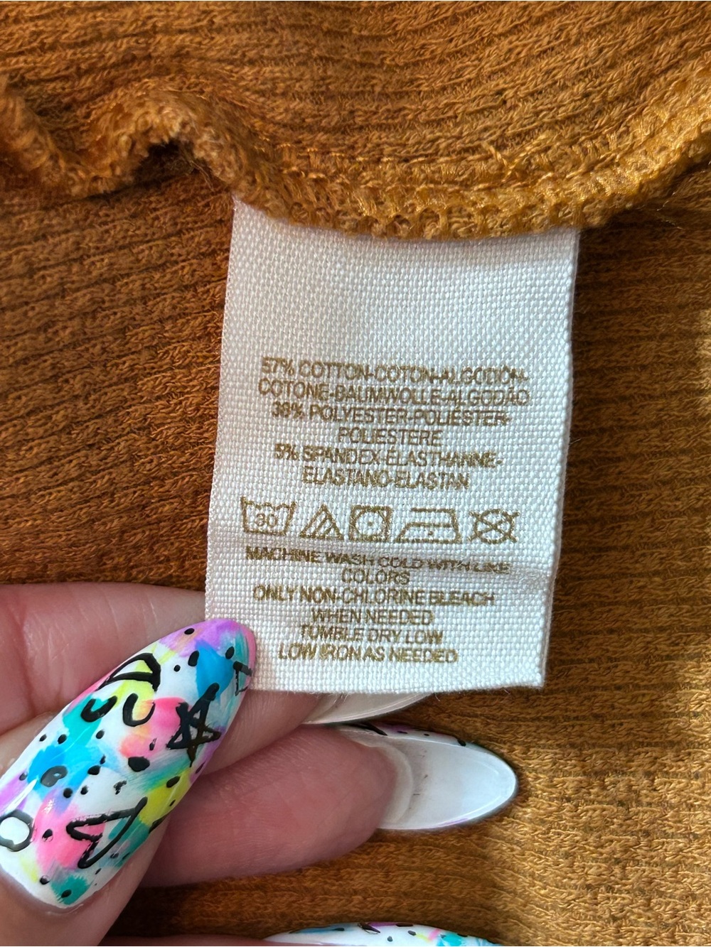 Free People Crafty Cuff Thermal - Size M, Ochre - Picture 9 of 10